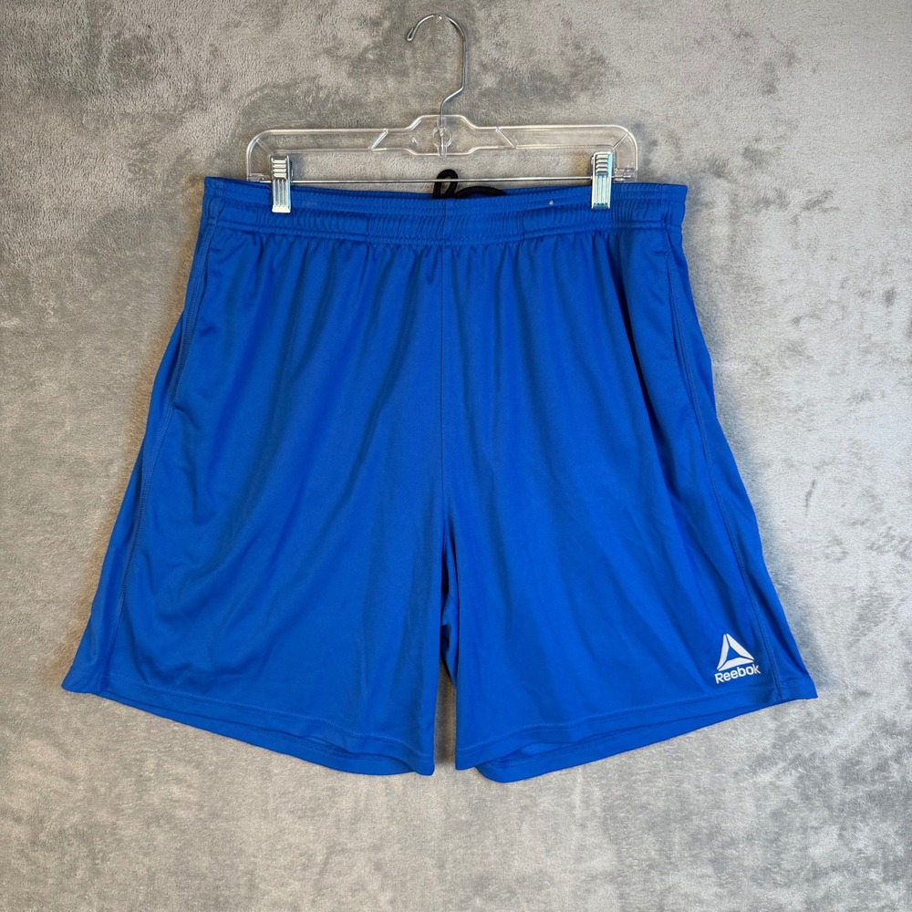 Reebok Shorts Mens 2XL Speedwick Blue Athletic Gym Mesh EUC